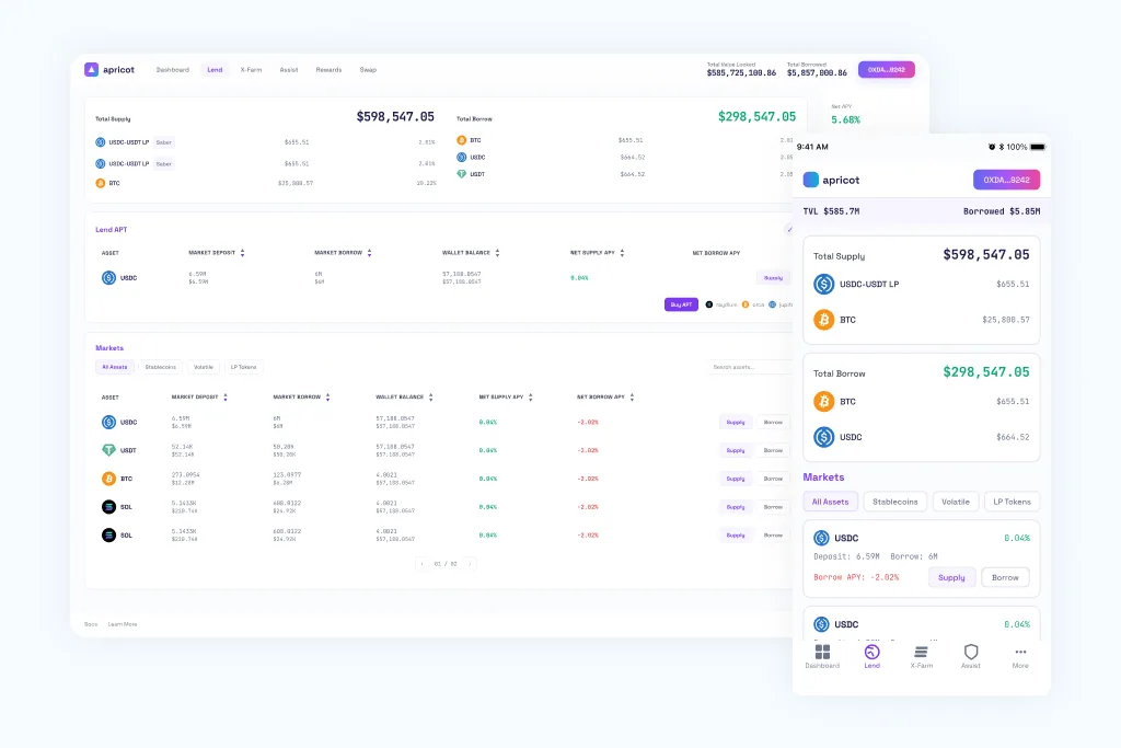 Risk Visualization + Design System — DeFi Lending